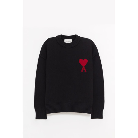 AMI NOIR ROUGE CREWNECK SWEATER